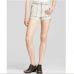 Free People Highrise Grey Cuffed Shorts